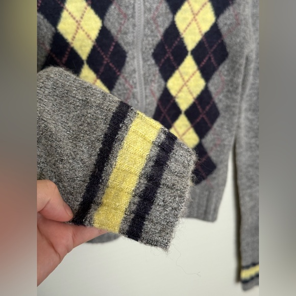 URBAN OUTFITTERS BDG Clarke Argyle Zip-Up Sweater - Picture 8 of 12